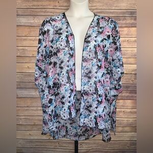 Floral Sheer Kimono Cardigan - Size OS